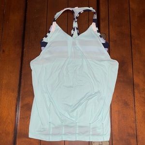 Lululemon Athletica green TANK TOP with striped top 8